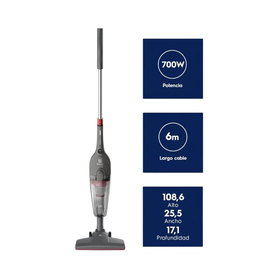 Aspiradora Vertical Con Cable Electrolux STK15 700W Gris