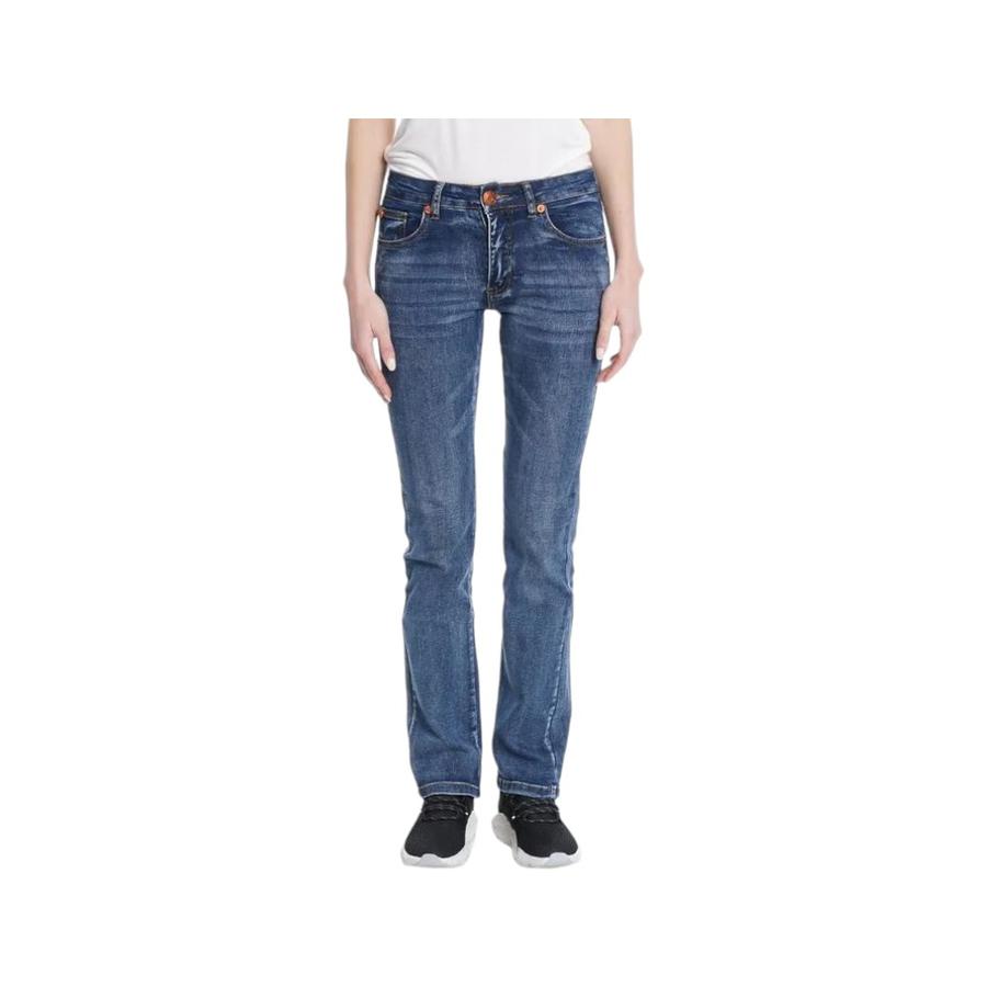 Jeans Recto Tiro Medio Mujer Ellus Janice Azul