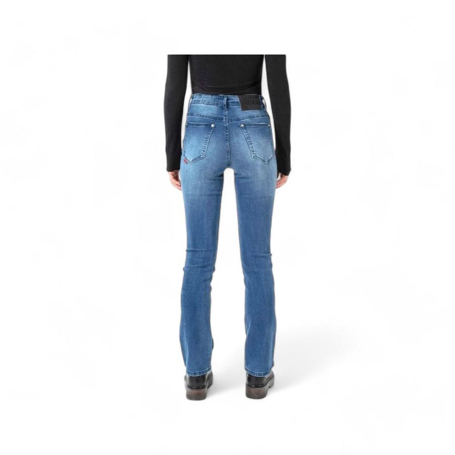 Jeans Skinny Flare Tiro Medio Mujer Ellus Jess Azul