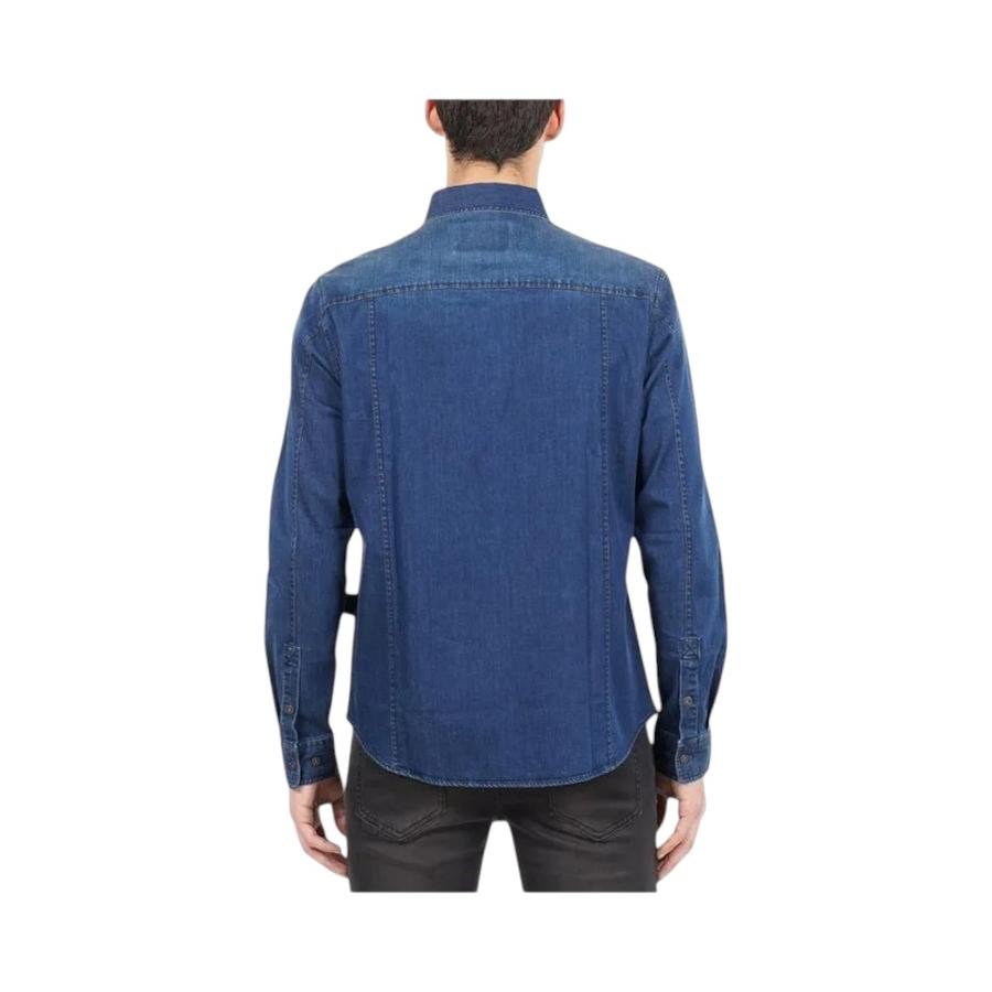 Camisa Hombre Ellus BM080810 Mezclilla Azul Medio