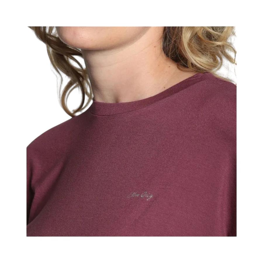 Polera Mujer Ellus Manga Corta Batwing Viscosa Burdeo