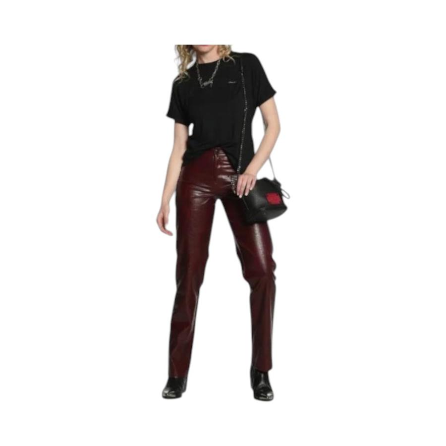 Polera Mujer Ellus Manga Corta Batwing Viscosa Negro
