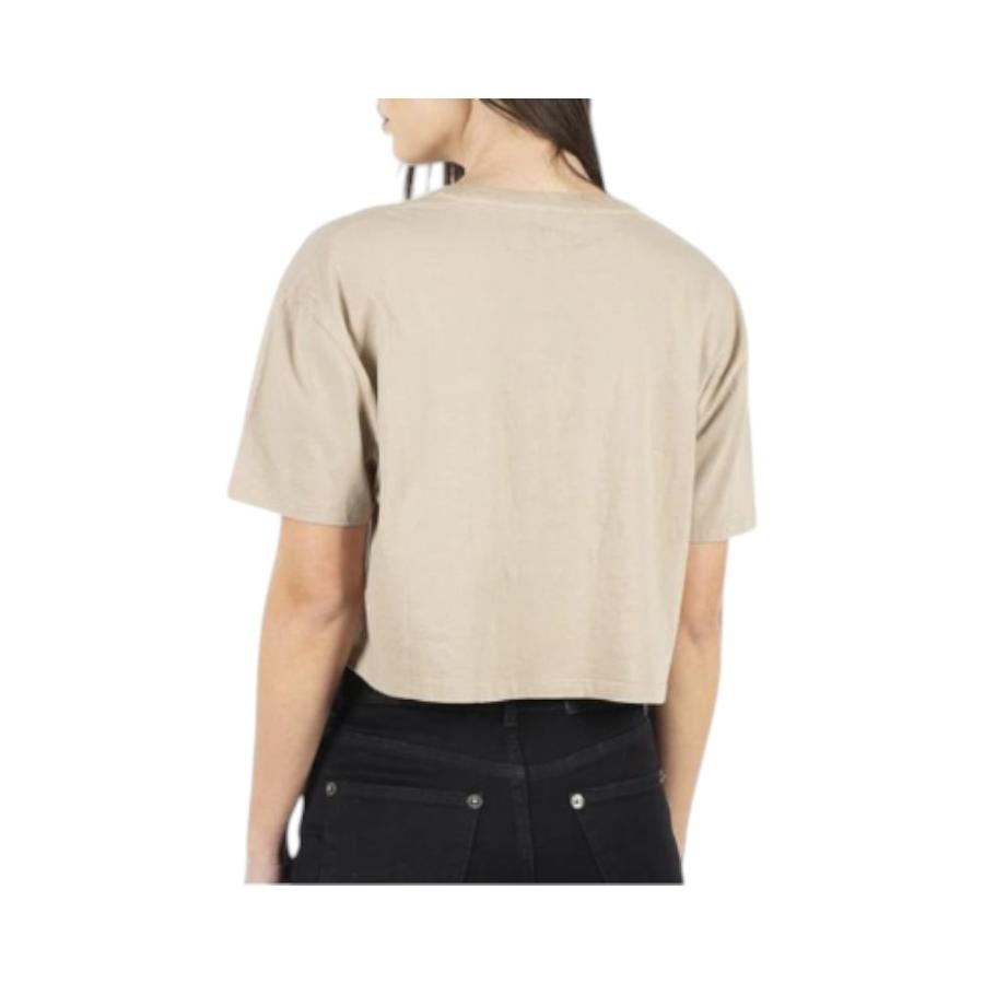 Polera Casual Mujer Ellus Semi Cropped Safari Beige
