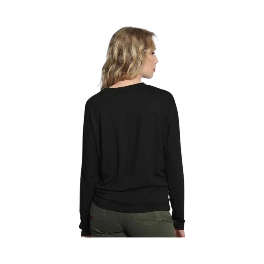 Polera Mujer Ellus Manga Larga Batwing Viscosa Negro