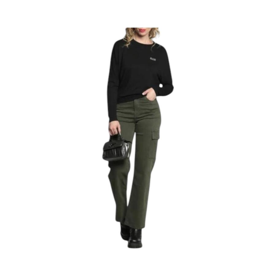 Polera Mujer Ellus Manga Larga Batwing Viscosa Negro