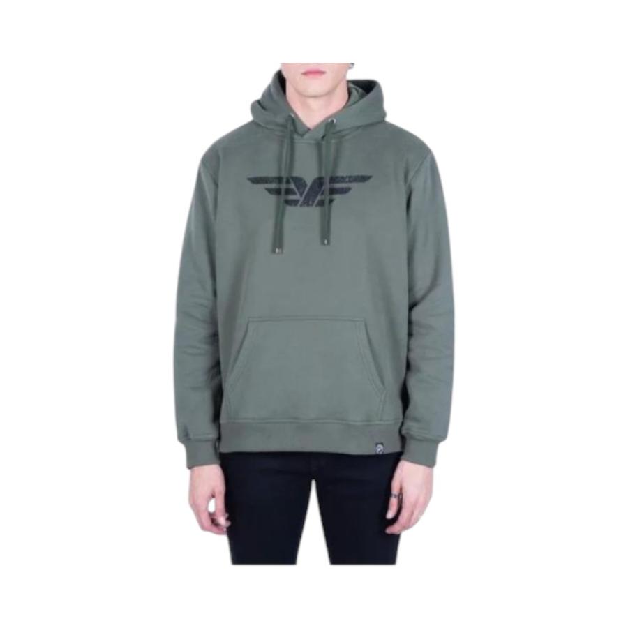 Polerón Ellus SML63920 Military Hoodie Verde Oscuro