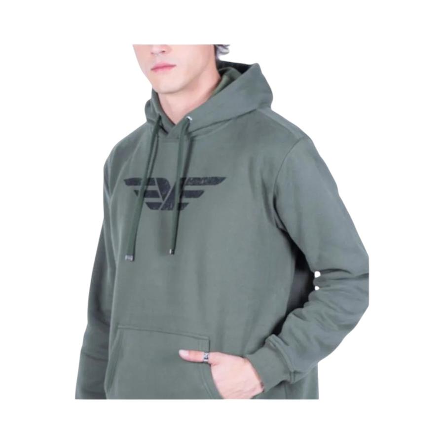 Polerón Ellus SML63920 Military Hoodie Verde Oscuro