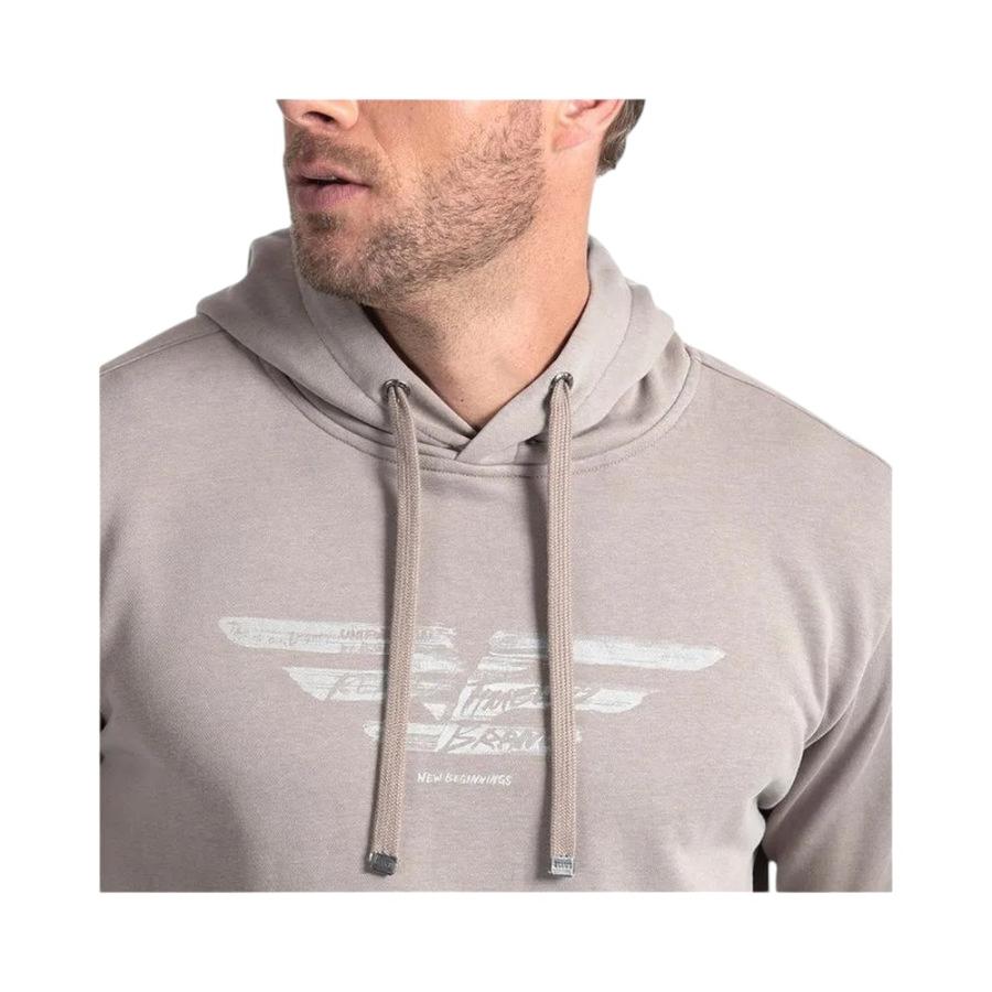 Poleron Hombre Ellus Terry E Wing con Capucha Gris