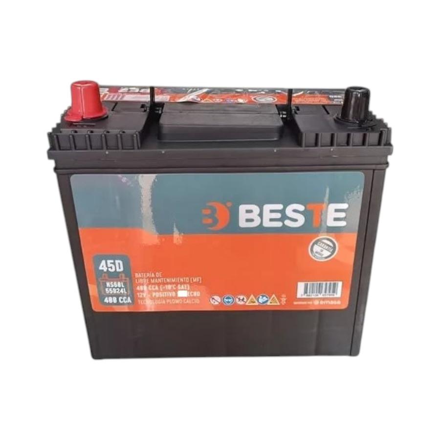 Batería Para Auto Beste 45 Amperes Positivo Izq. 400 CCA