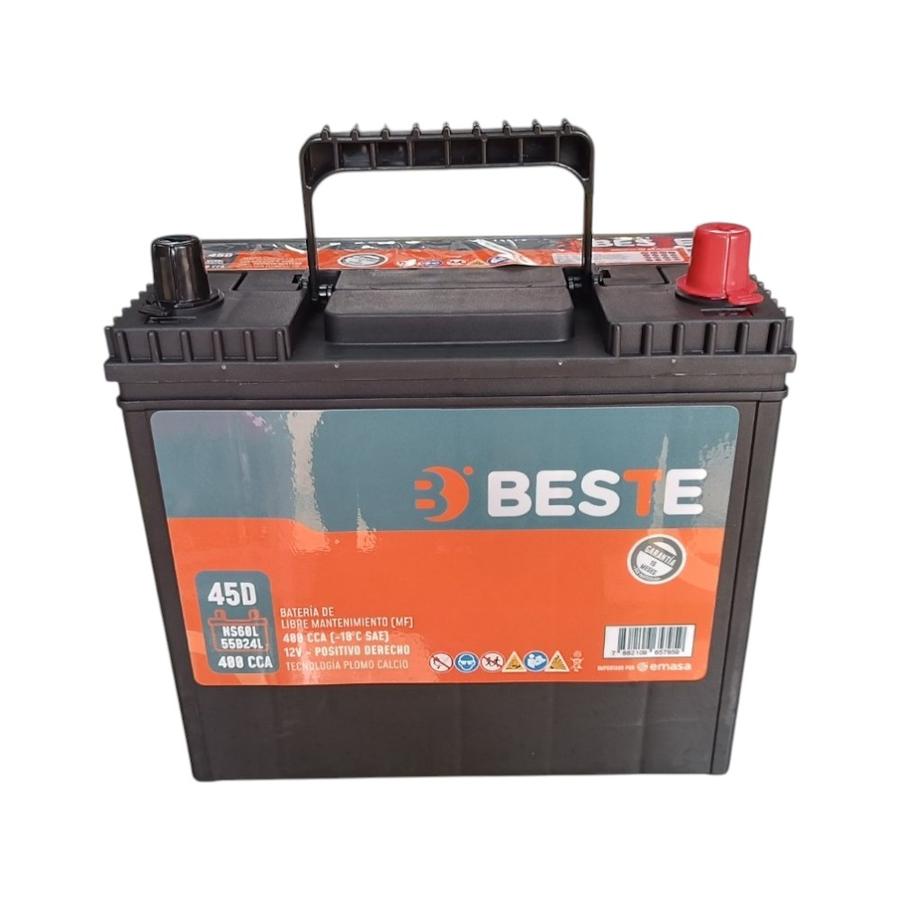 Batería Para Auto Beste 45 Amperes Positivo Der. 400 CCA