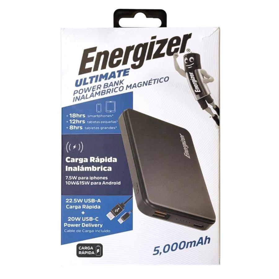 Power Bank Inalámbrico Energizer Magsafe 5000 mAh Negro