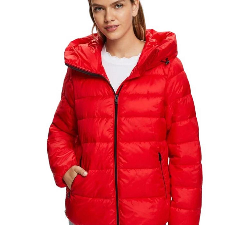 Chaqueta Mujer Esprit Con Gorro Rojo