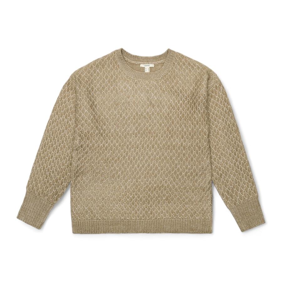 Sweater De Cuello Redondo Mujer Esprit Café