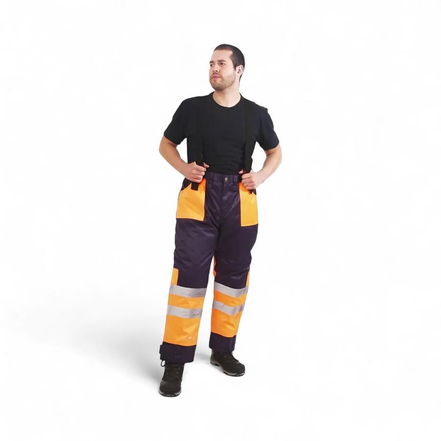 Jardinera De Seguridad Hombre Everest Laskar Azul/Naranjo