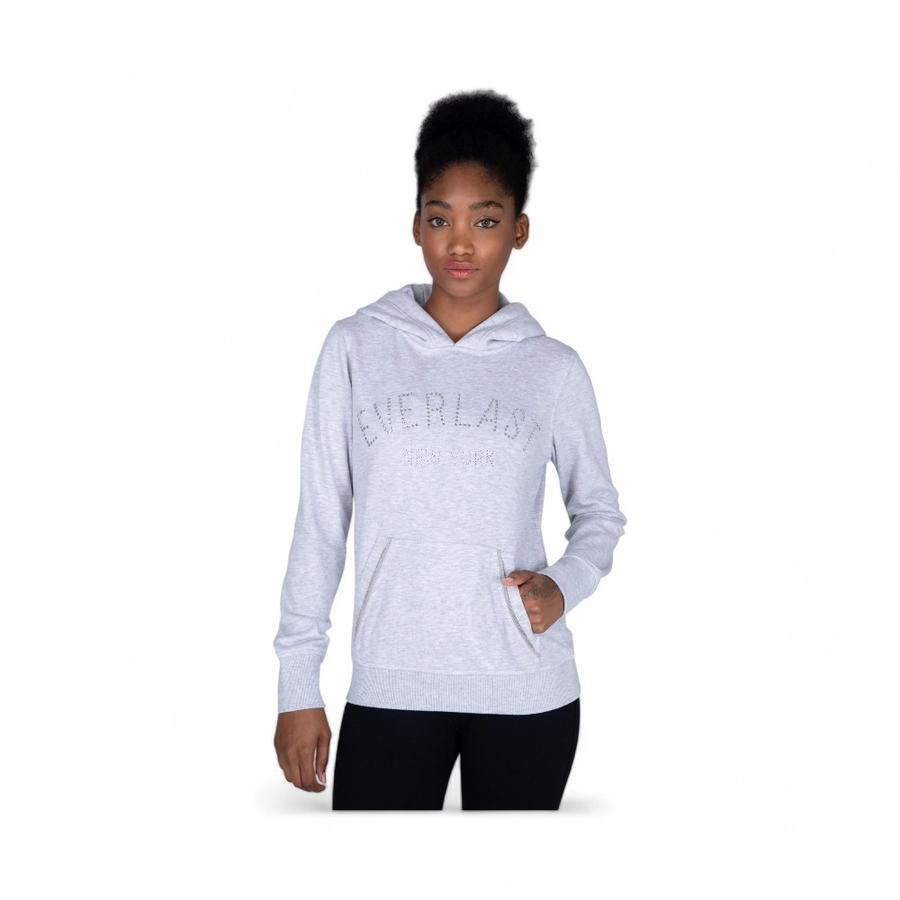 Poleron Urbano Mujer Everlast New Intense Hoodie Gris