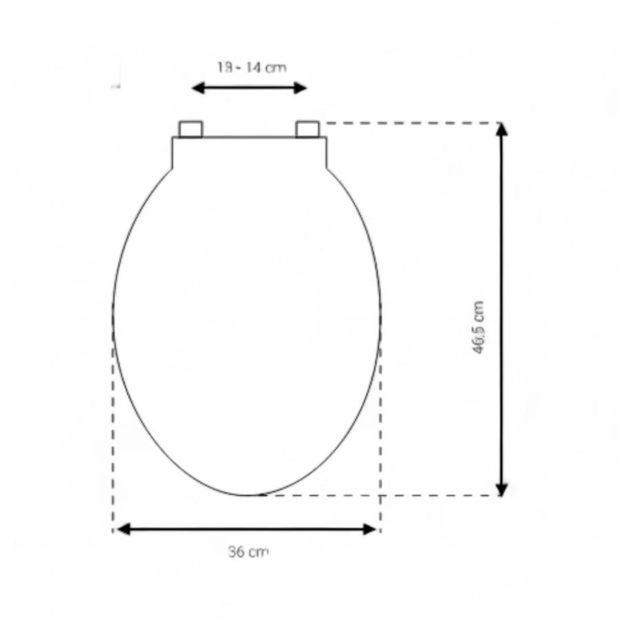 Asiento Para Baño Fanaloza Armonía Elongado Blanco