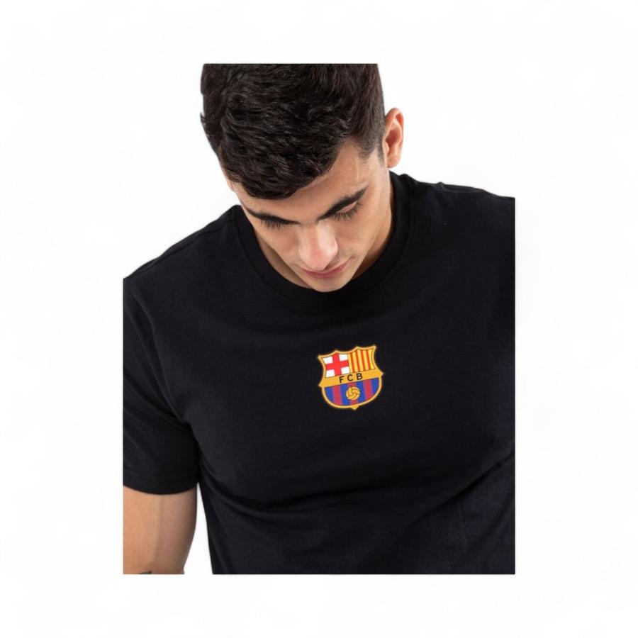 Polera Deportiva Hombre Barcelona Negro