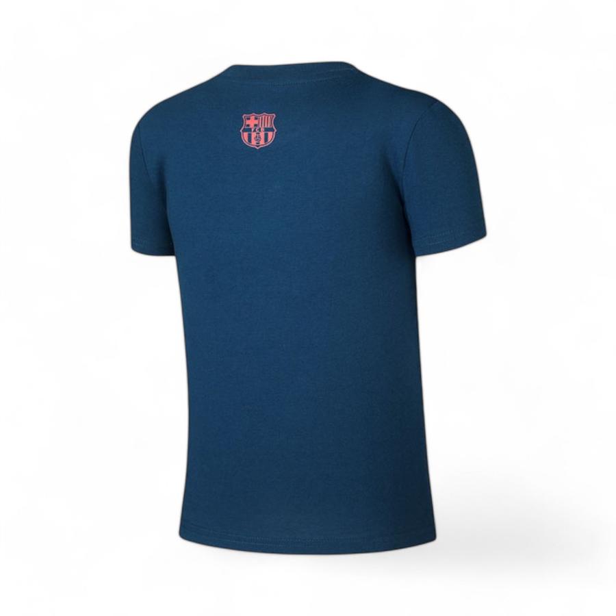 Polera Deportiva Hombre Barcelona FexPro Logo Grande Azul