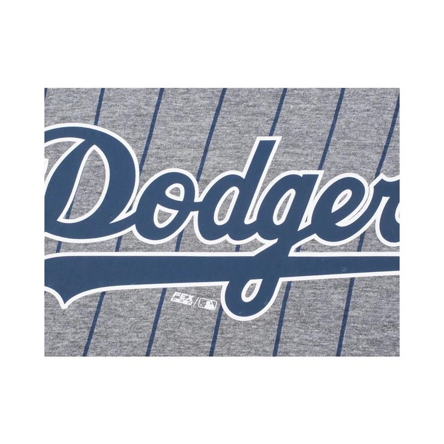 Polera Hombre MLB LA Dodgers Manga Larga Rayas Gris/Azul