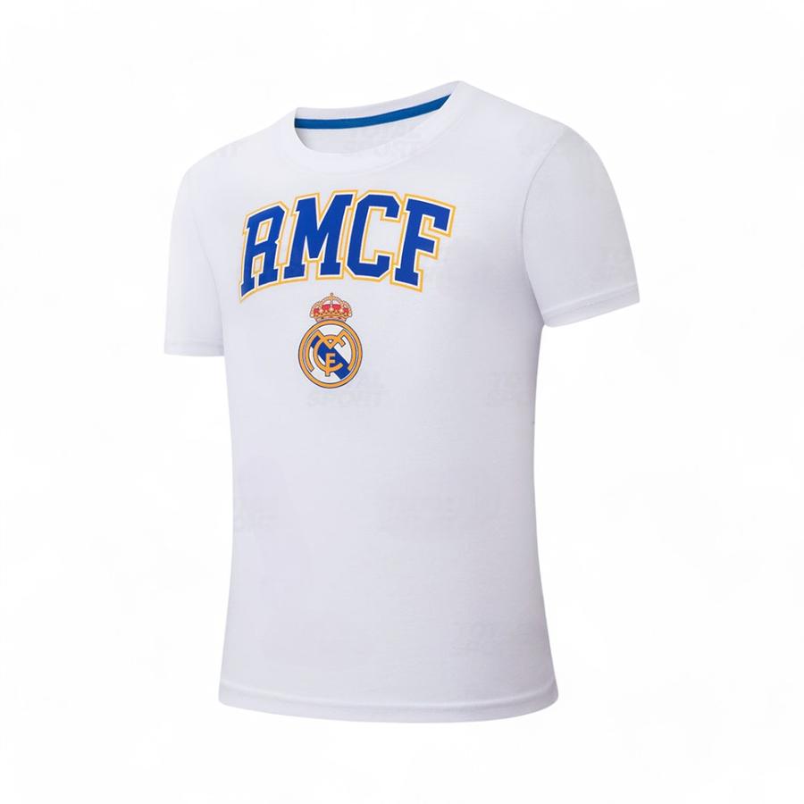 Polera Deportiva Hombre Real Madrid CF Blanco/Azul