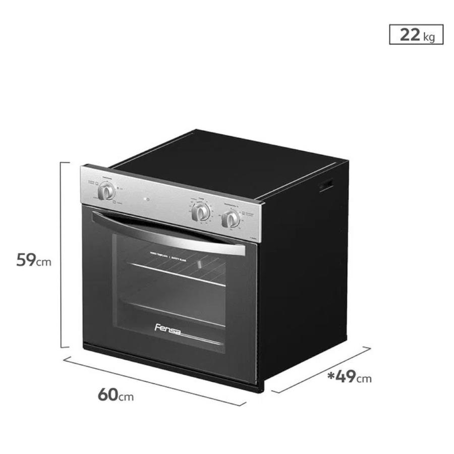 Horno Empotrable Eléctrico 66 Litros Fensa F1060R Inox