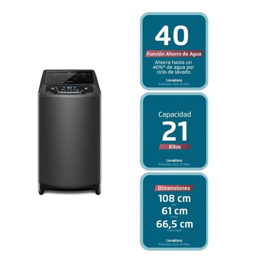 Lavadora Automática 21Kg Fensa Premium Care 21 Onix Gris