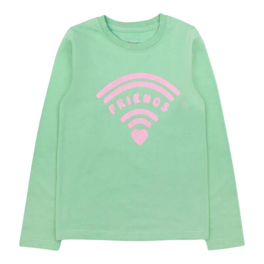 Polera Manga Larga Day To Day Kids Nina Ficcus Verde
