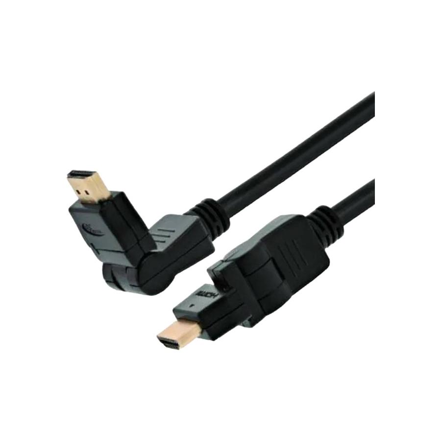 Cable Hdmi 1,8 Mts Fiddler Cabezal 360 Negro