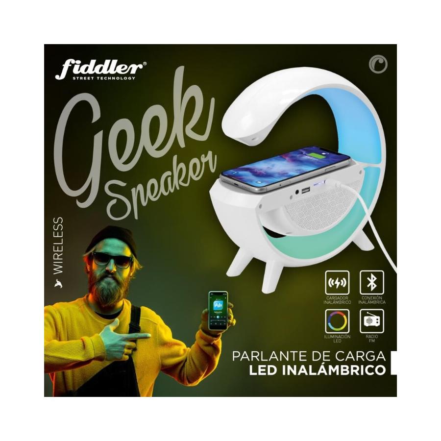 Parlante Fiddler G FD-3946 Con Cargador Inalámbrico Blanco