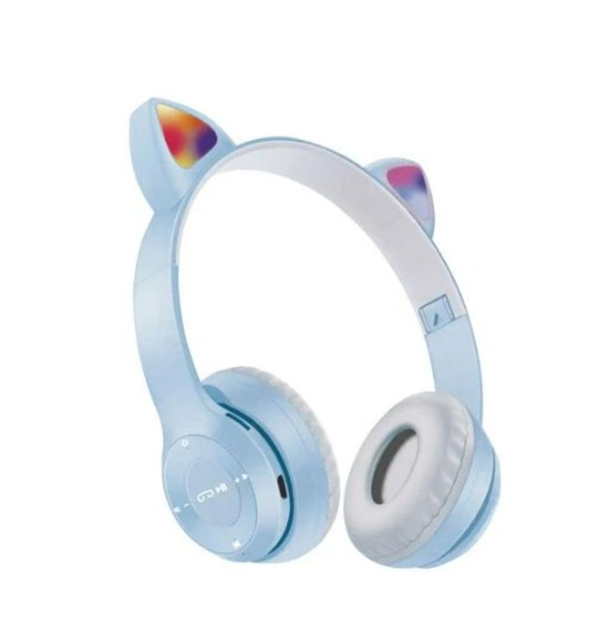 Audifono Bluetooth Fiddler Gato Celeste