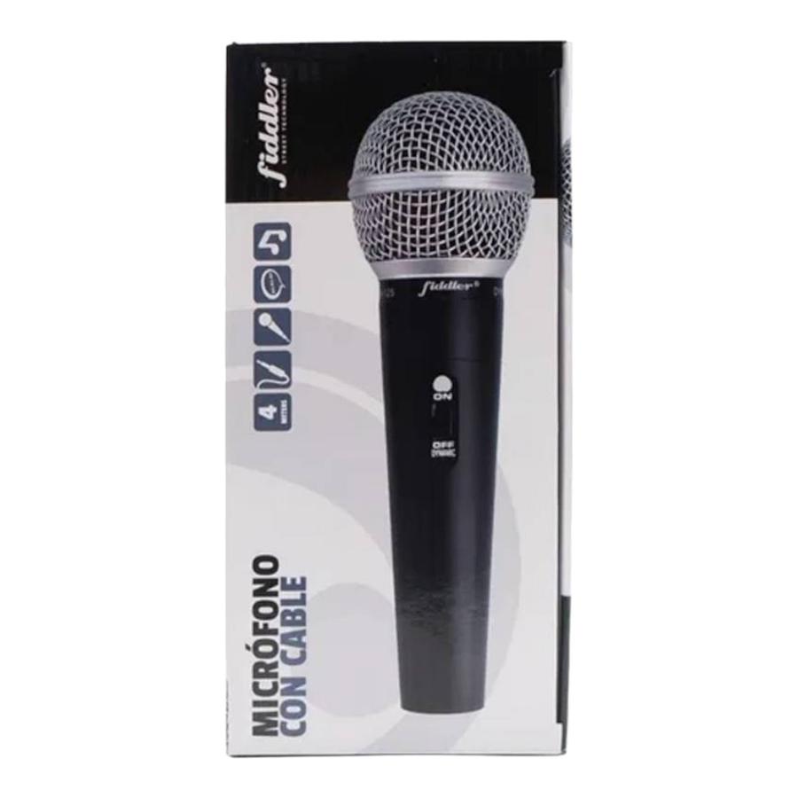 Micrófono Alámbrico Fiddler FD-MIC Negro