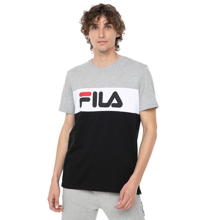 Polera Hombre Fila Basic Letter Gris