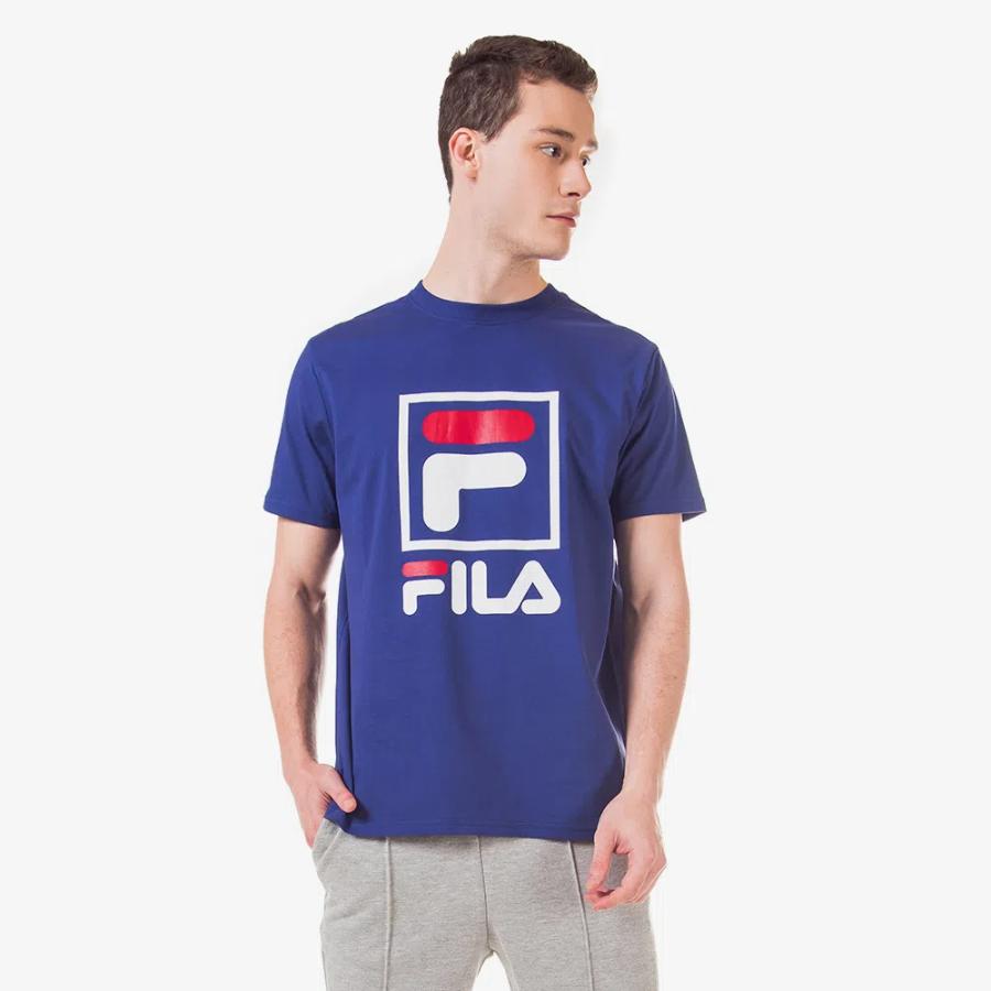 Polera Fila Stack Hombre Azul