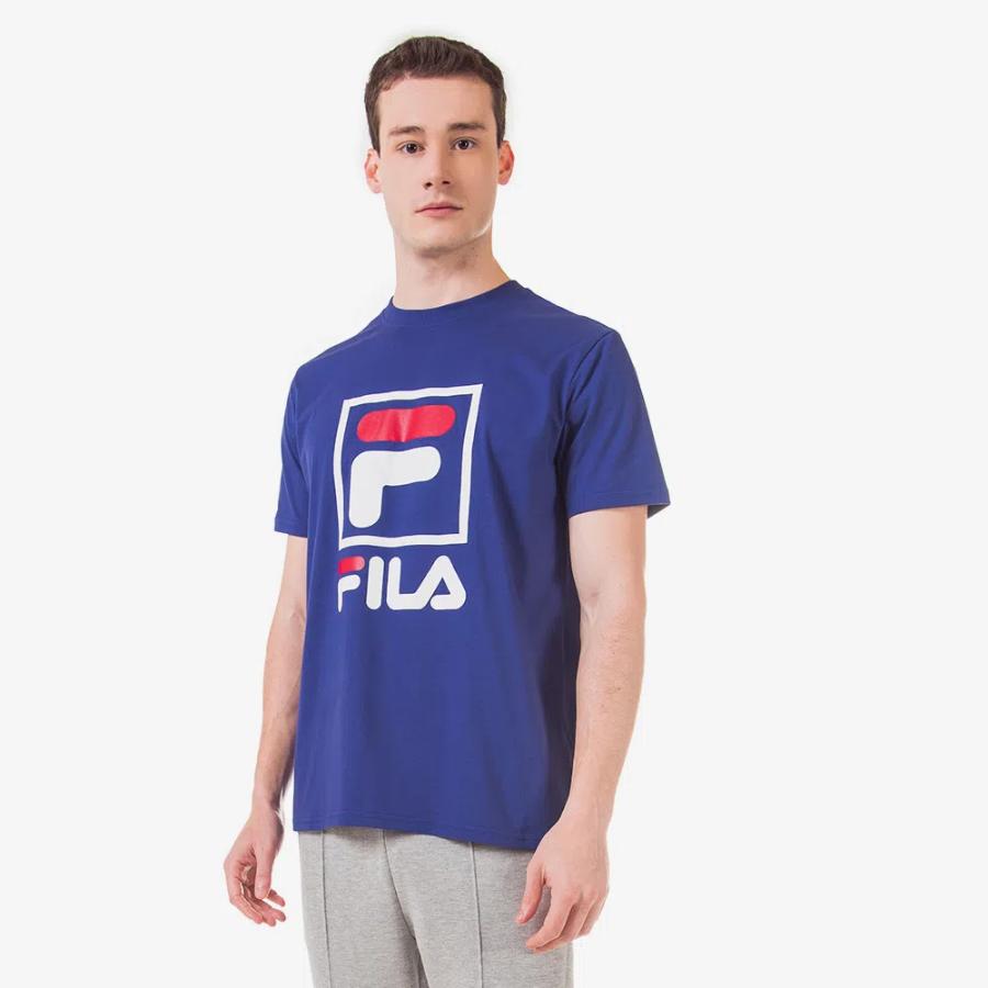 Polera Fila Stack Hombre Azul