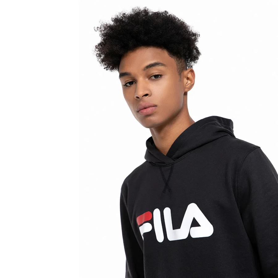 Poleron Fila Letter Hombre Negro