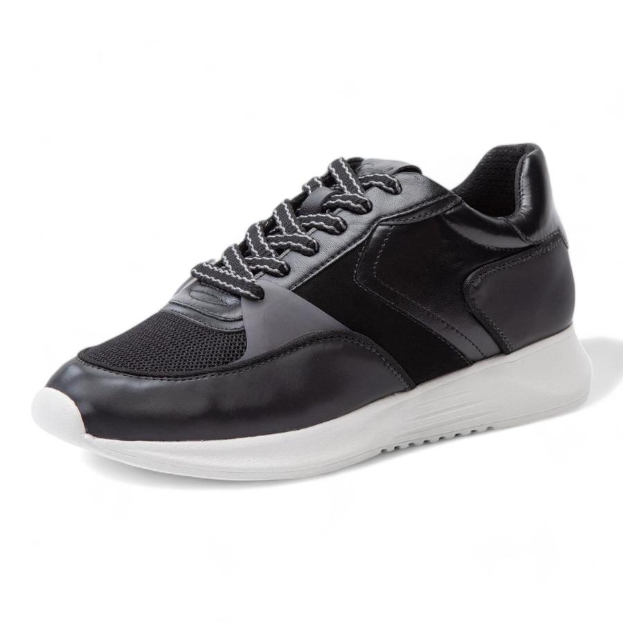 Zapatillas Casual Mujer Gacel Cuero Negro