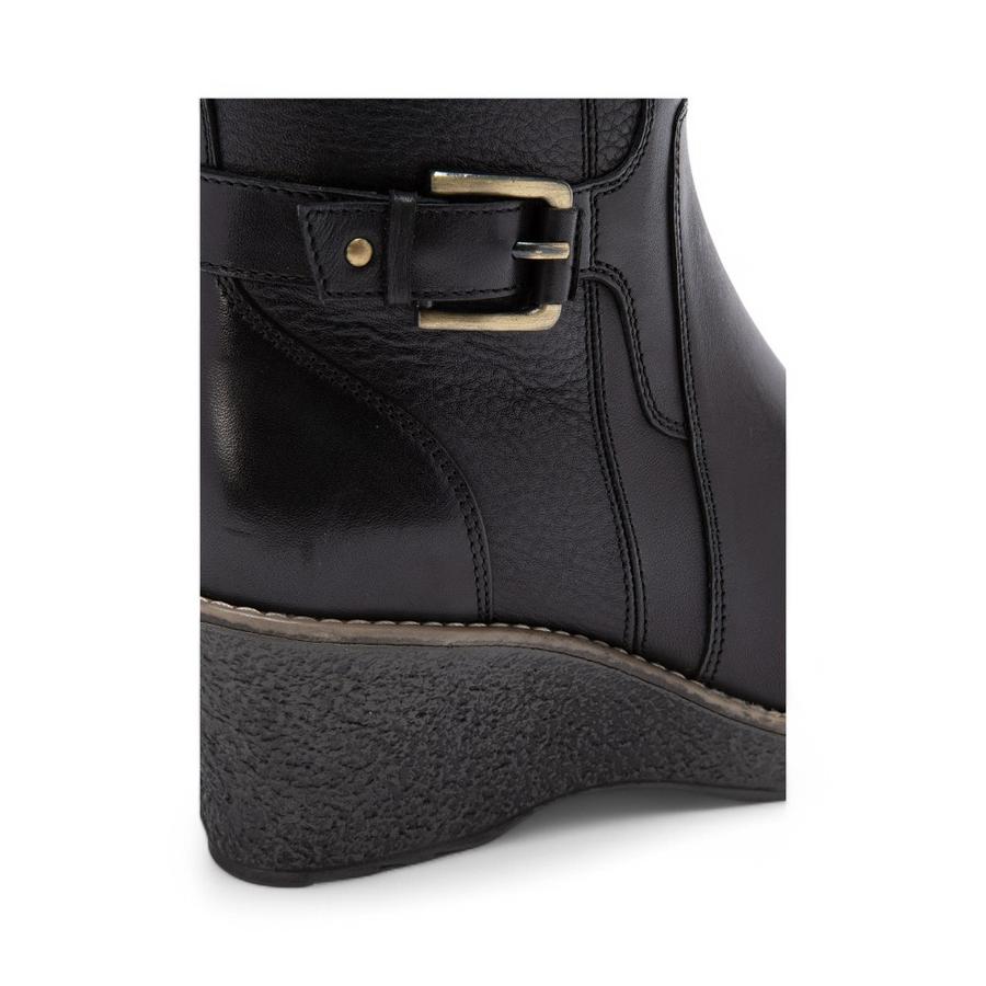 Bota Alta Mujer Gacel Leda Cuero Negro