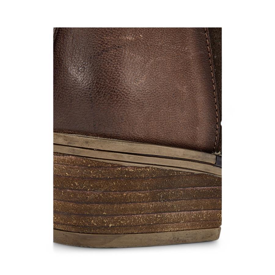 Botín Casual Mujer Gacel Gina Cuero Café Chocolate