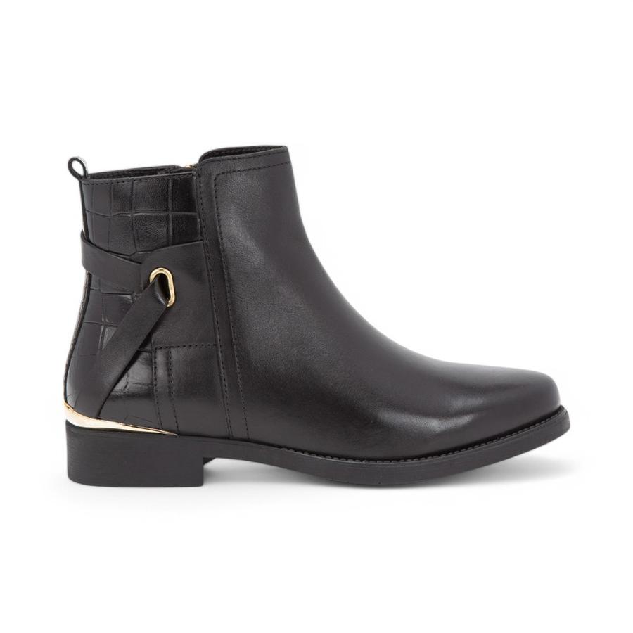 Botín Casual Mujer Gacel Hortencia 659938 Cuero Negro