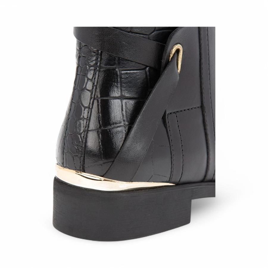 Botín Casual Mujer Gacel Hortencia 659938 Cuero Negro