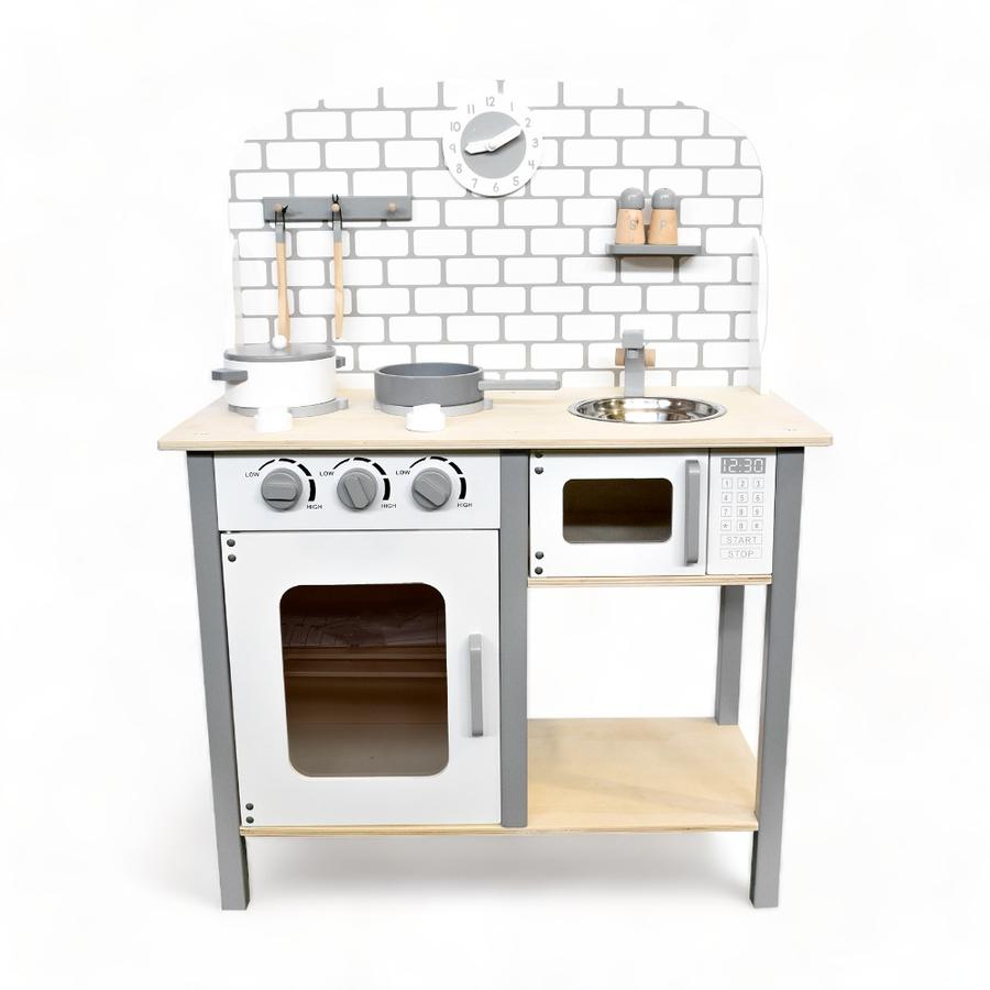 Cocina De Madera Gris + Accesor