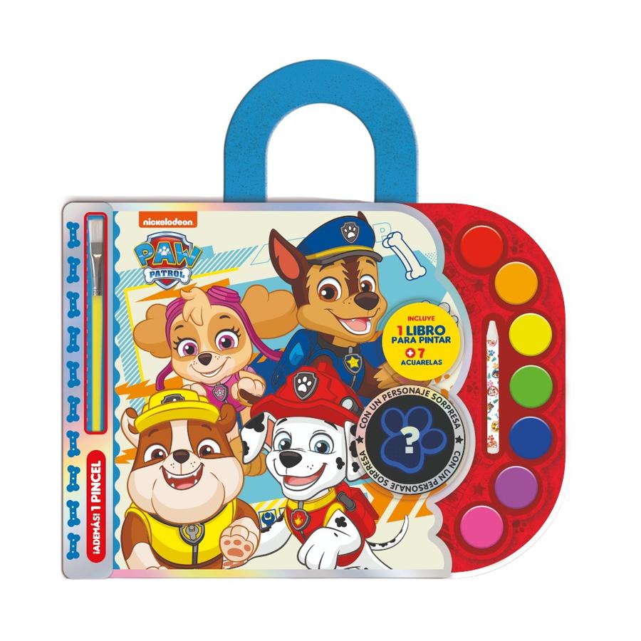 Set Para Colorear Libro + Acuarelas Paw Patrol 