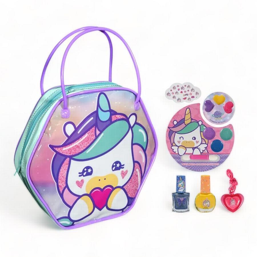 Cartera Unicorn Con 2 Esmaltes Y Accesorios