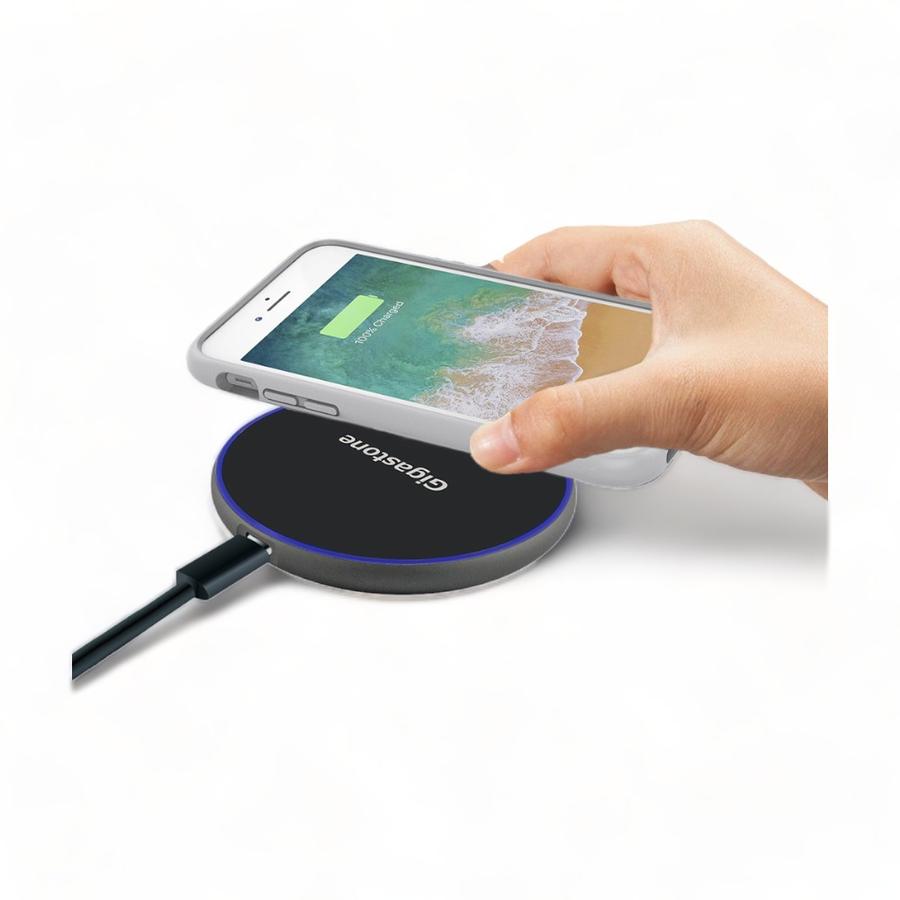 Cargador Inalambrico Gigastone 15W Carga Rápida Negro
