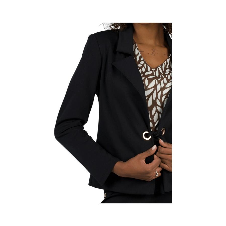 Chaqueta Blazer Ojetillos Mujer Give Negro