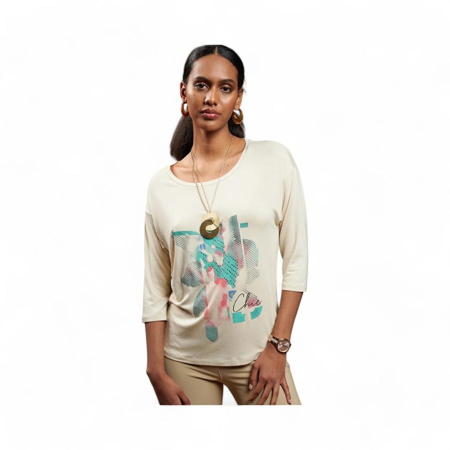 Polera Mujer Give Thyra Manga Larga Beige