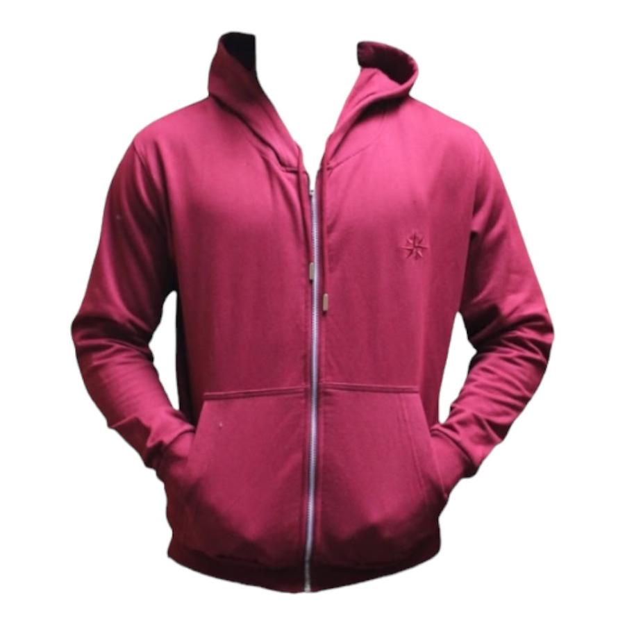 Poleron Deportivo Unisex Greenlife Cierre Rojo