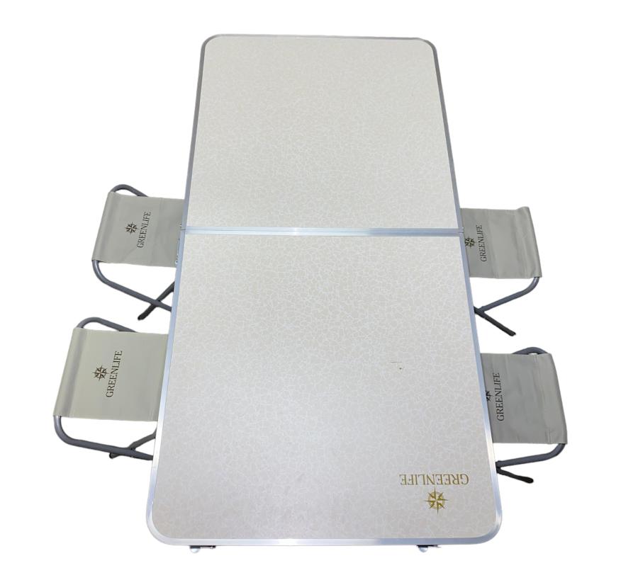 Mesa Plegable Greenlife + 4 Sillas
