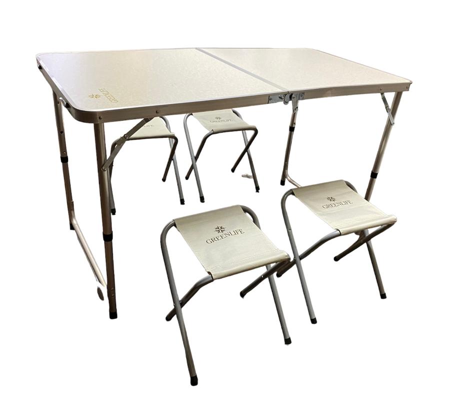 Mesa Plegable Greenlife + 4 Sillas