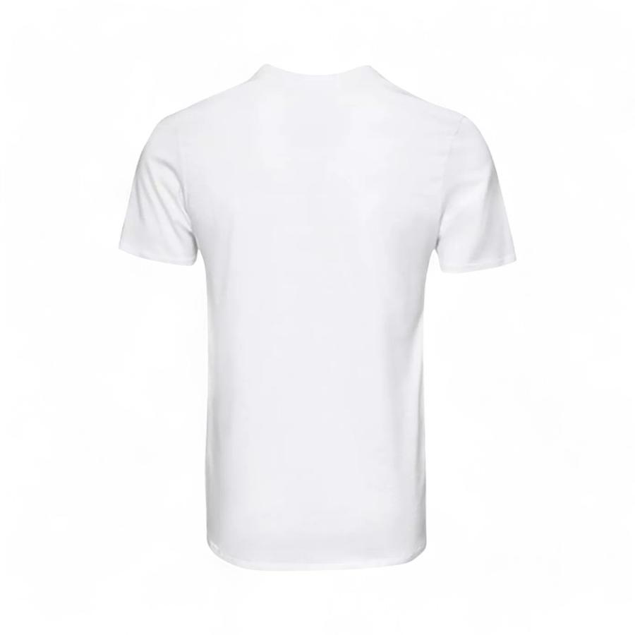 Polera Hombre Basica Lisa Manga Corta Blanco